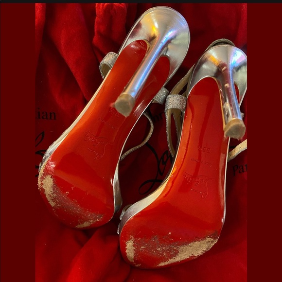 Authentic Christian Louboutin Glitter Stilettos - Picture 5 of 5
